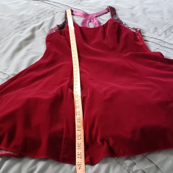 👗HP👗Vintage 90's De-Laru Maroon Velvet dress - Picture 8 of 11